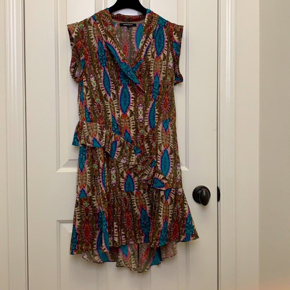 Nanette lepire silk ruffle dresses